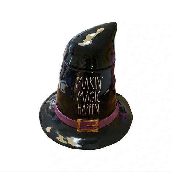 Rae Dunn Halloween Makin Magic Happen Cookie Jar - Picture 1 of 6